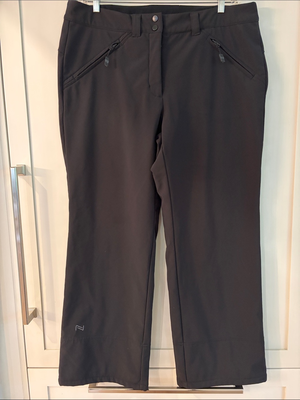 Nola Black Women's Adjustable Waist Snow Ski Pants with Zip Pockets
